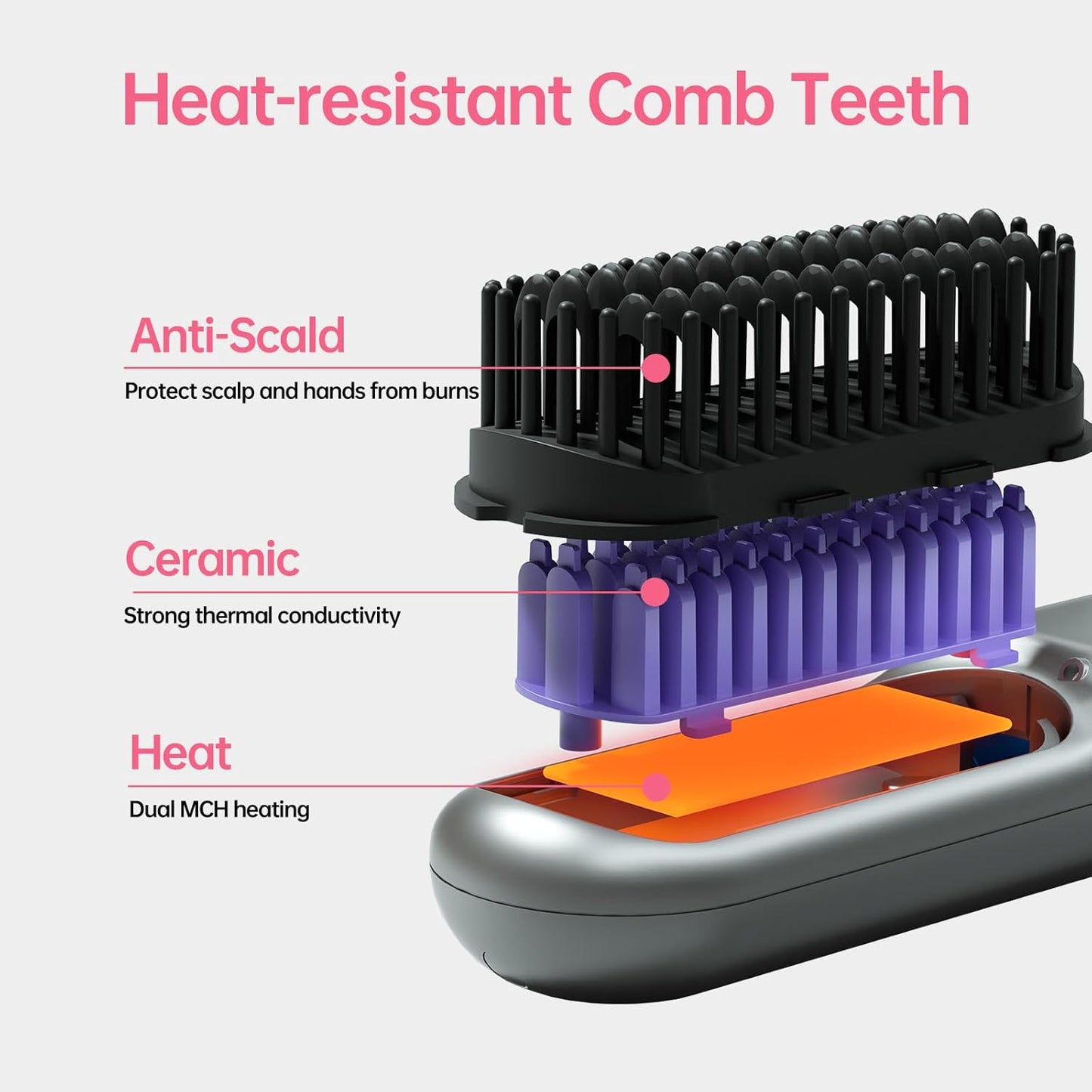 Cordless Hair Straightener Brush