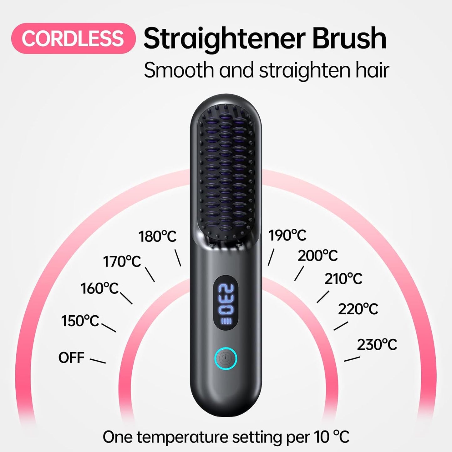 Cordless Hair Straightener Brush