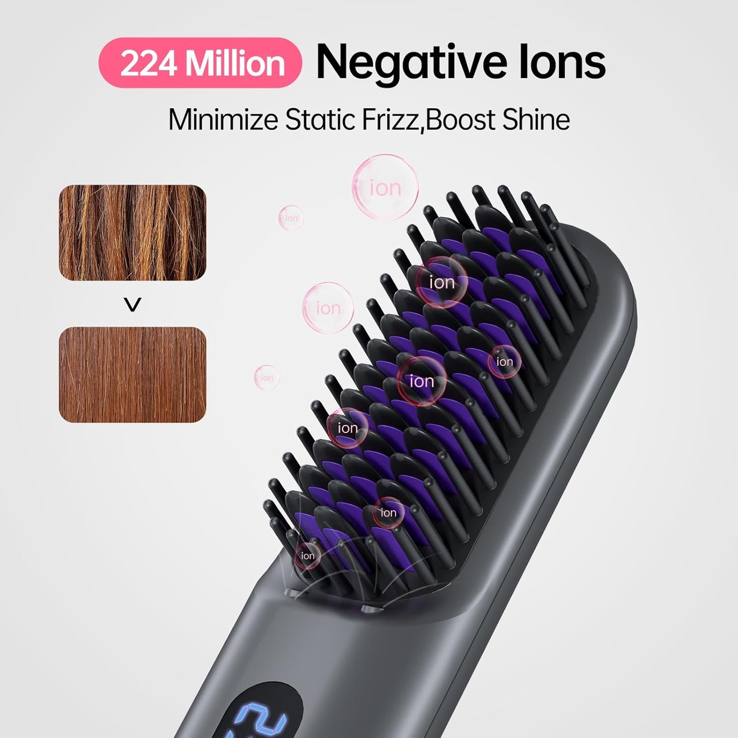 Cordless Hair Straightener Brush