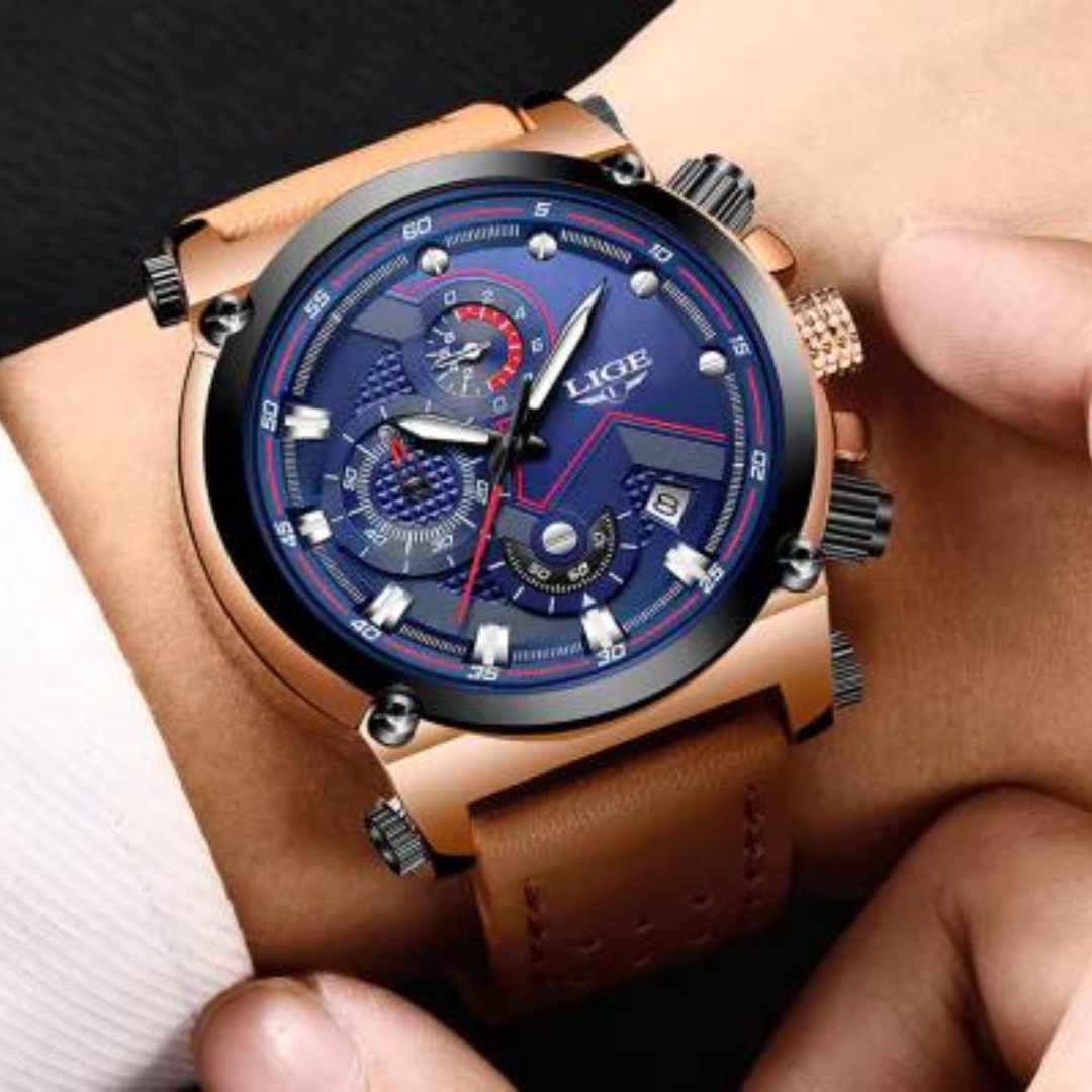 LIGE Men's Fashion Sport Quartz Watch
