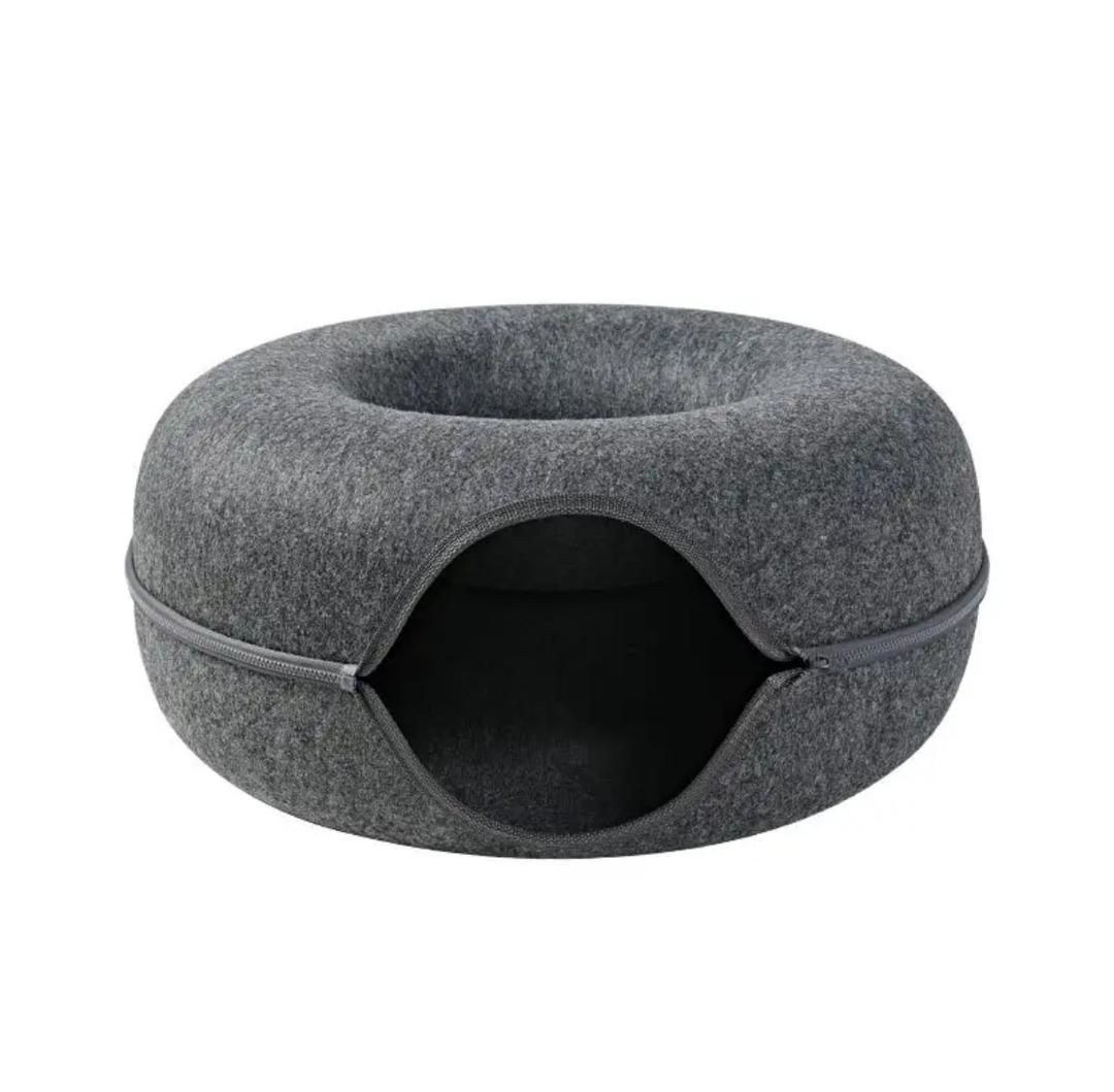 Donut Cat Bed Pet Cat Tunnel Interactive Game Toy