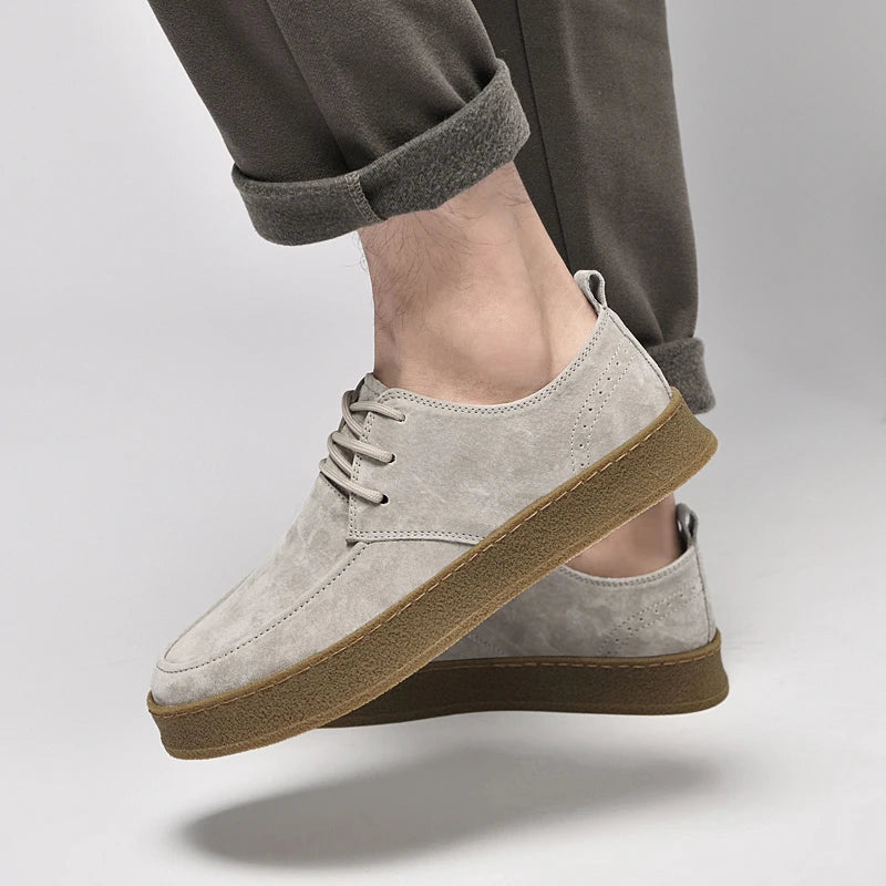 Men Fashion Vintage Leather Shoes British Handmade