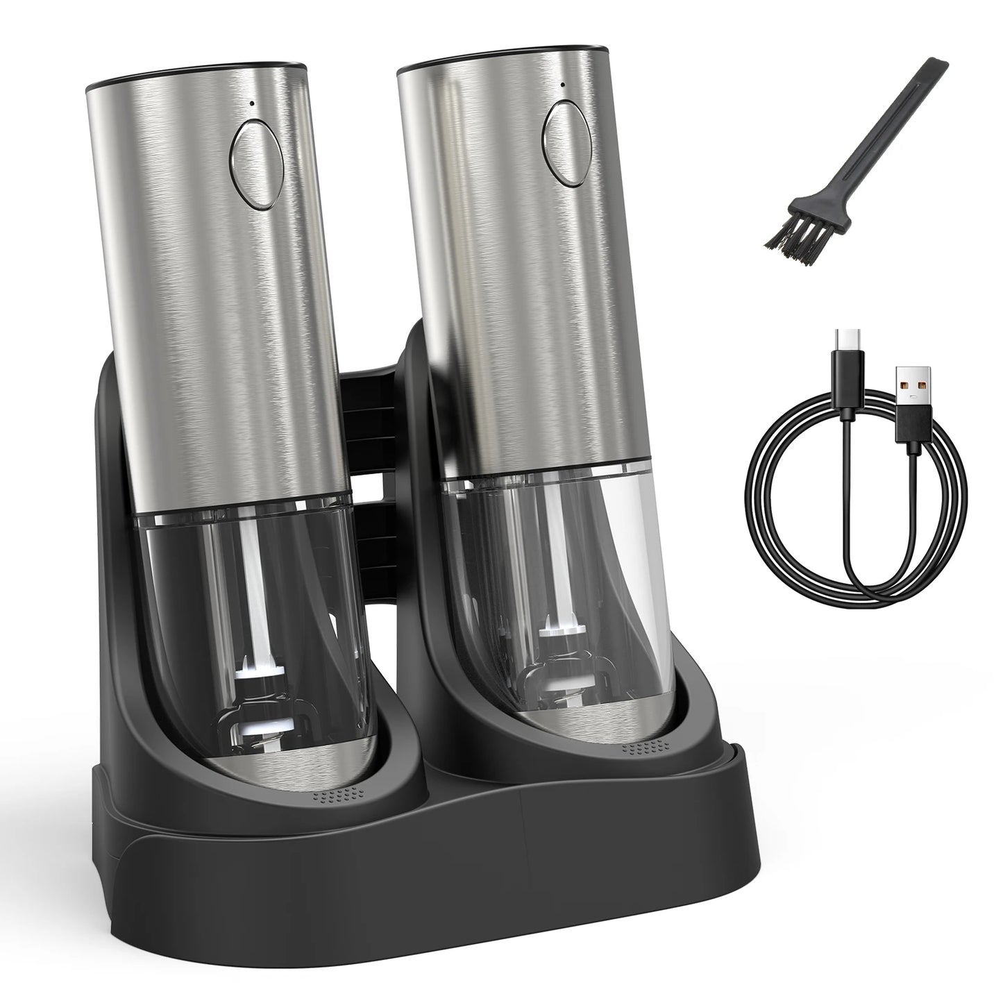Rechargeable Electric Salt and Pepper Grinder Set