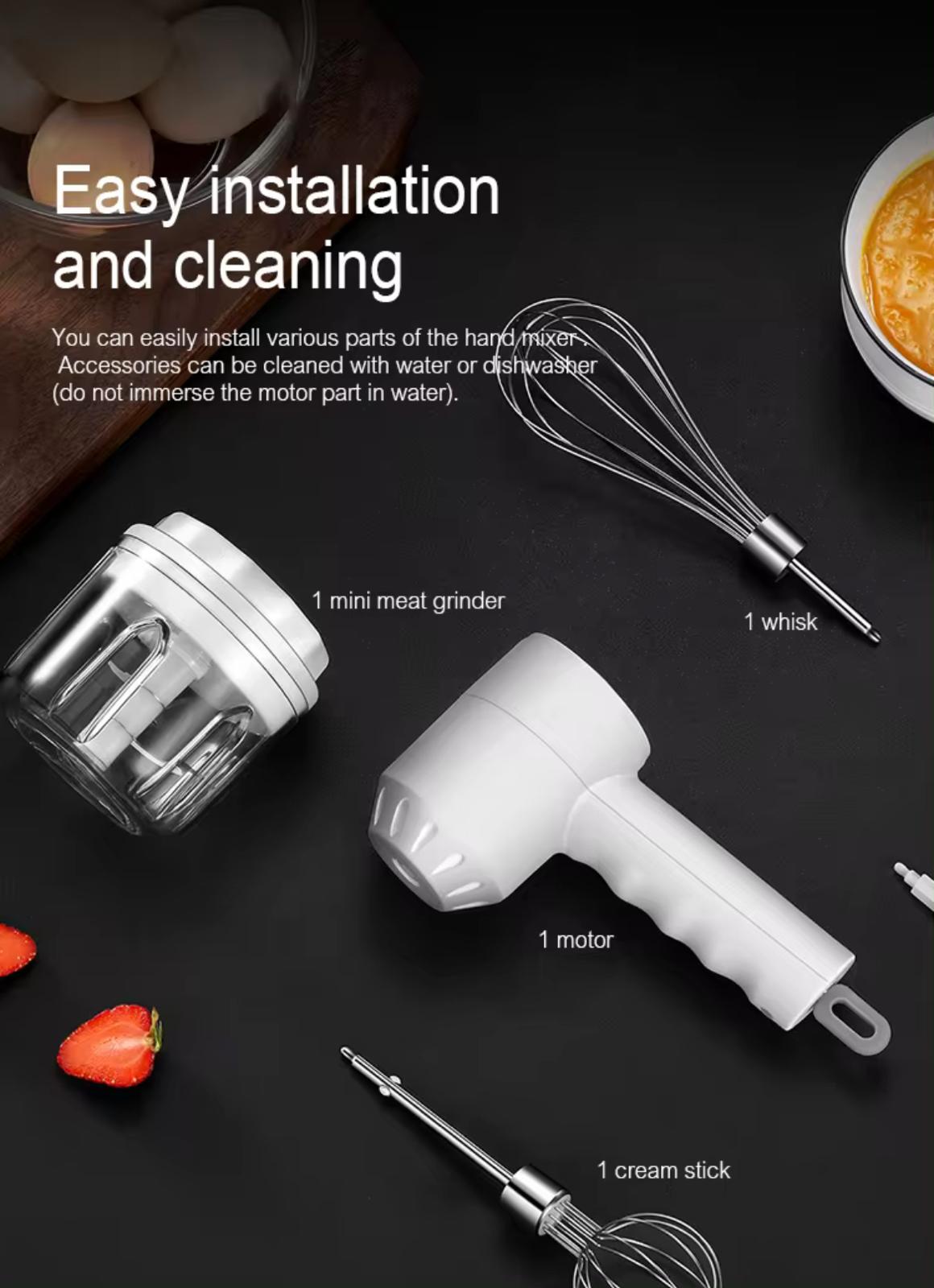 Electric Hand Mixer 3 in 1 Mini Whisk