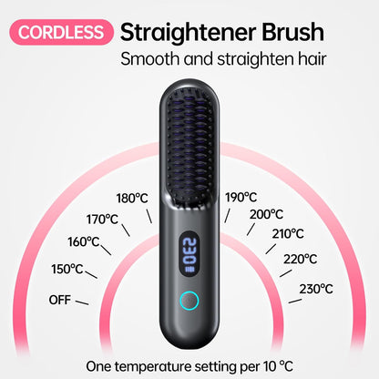 Cordless Hair Straightener Brush