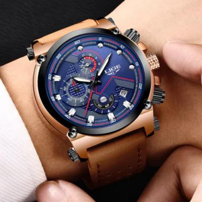 LIGE Men's Fashion Sport Quartz Watch