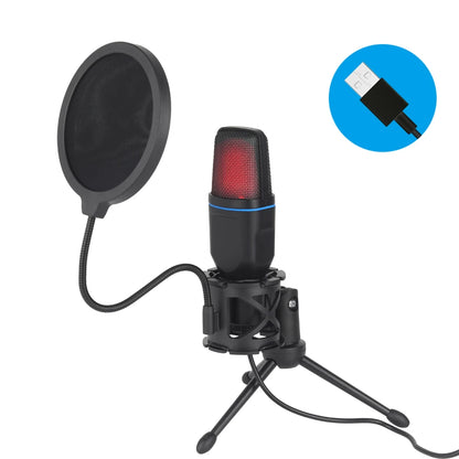 USB Microphone RGB Wire Gaming Mic for Podcast Recording