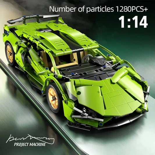 Supercar brick puzzle toy RC car