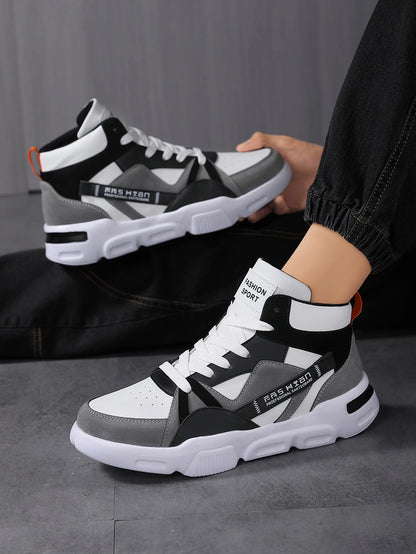 Men New Letter Pattern Two-color Shoelaces Design