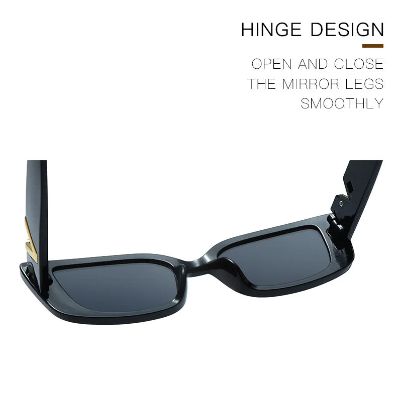 Retro Rectangle Sunglasses For Women