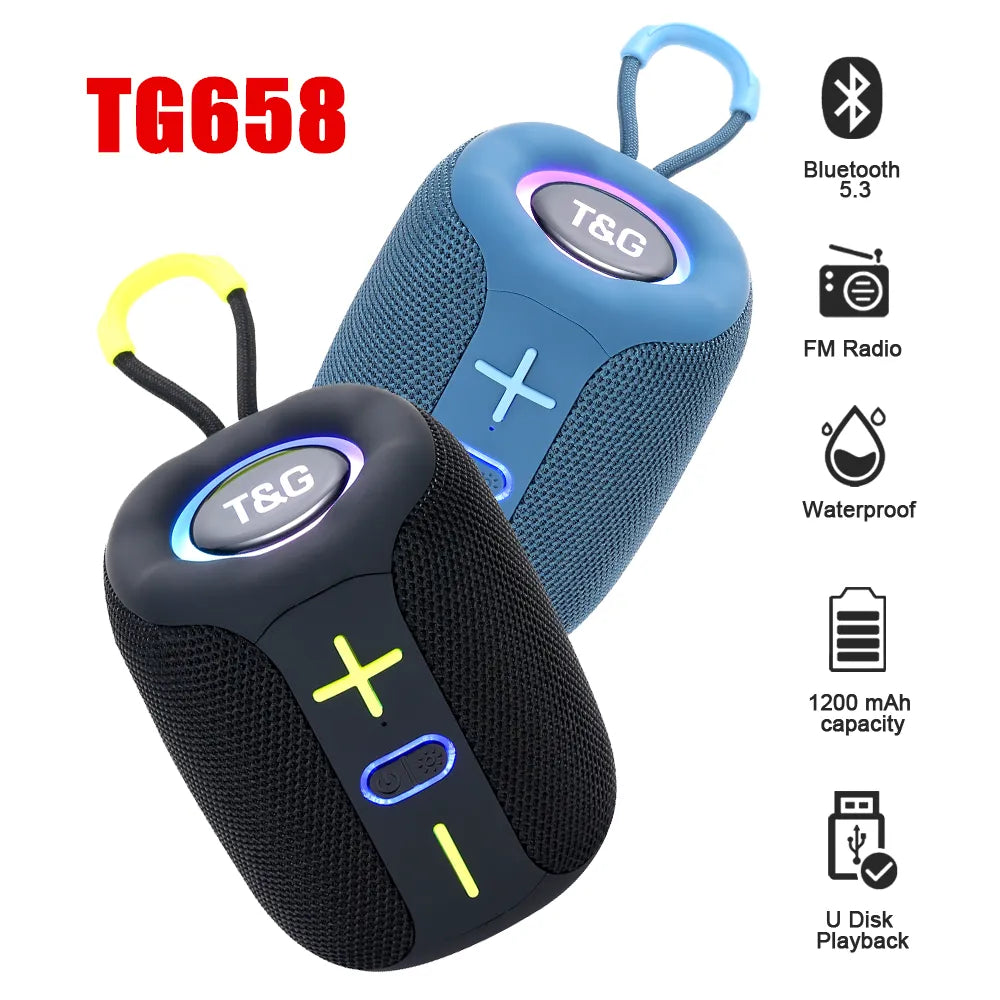 T&G Portable Bluetooth Speaker Wireless Subwoofer