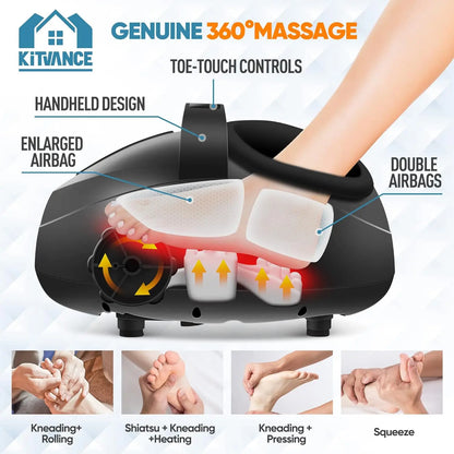 Shiatsu Foot Massager Machine with Soothing Heat therepy