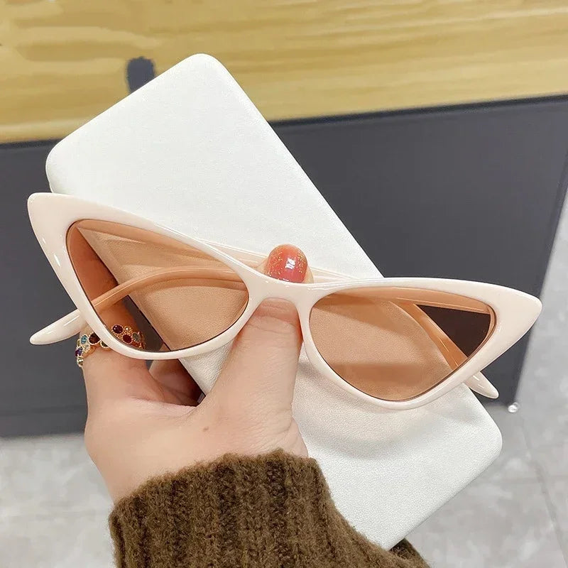 Luxury Cat Eye Sunglasses Triangle Vintage Design