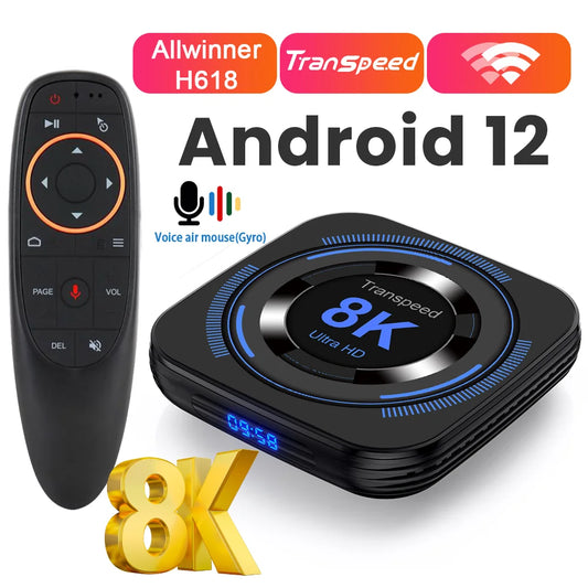 Transpeed  Allwinner H618 Android 12 TV BOX Dual Wifi 32G 64G