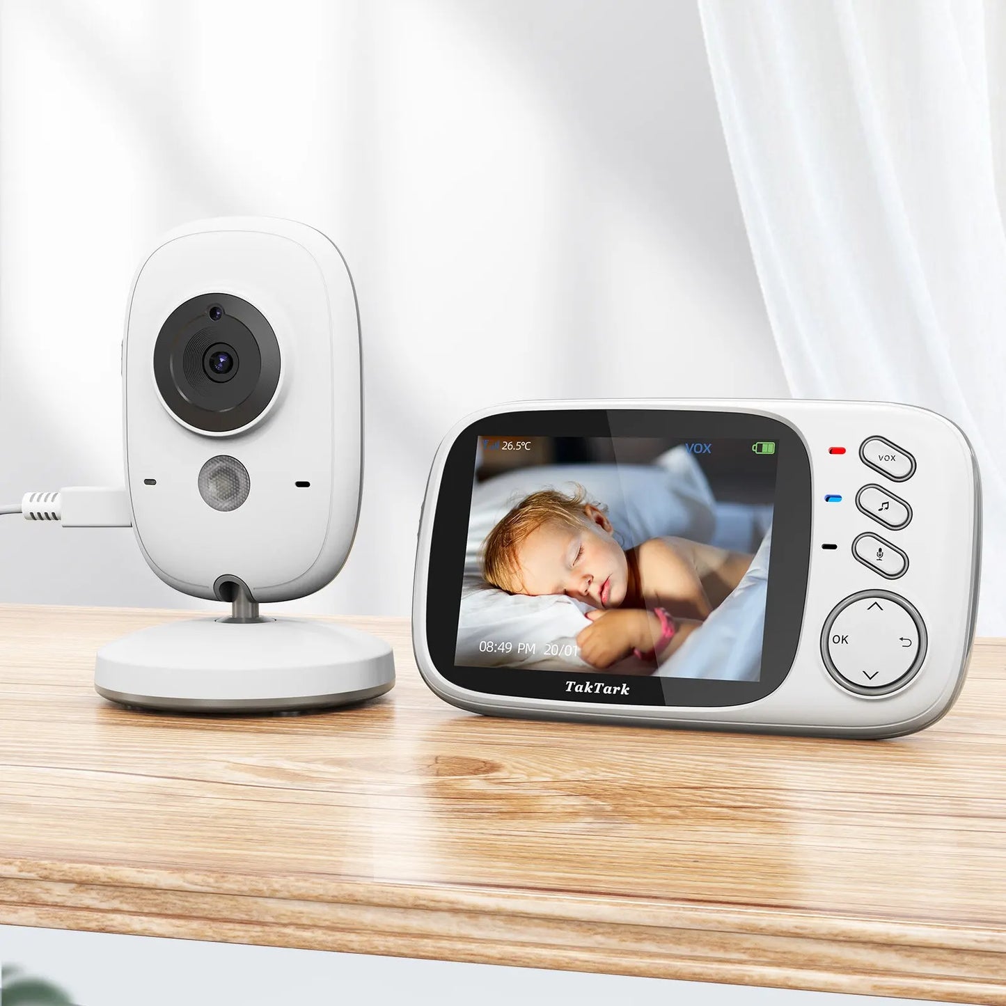 Wireless Video Baby Monitor With Lullabies Auto Night Vision