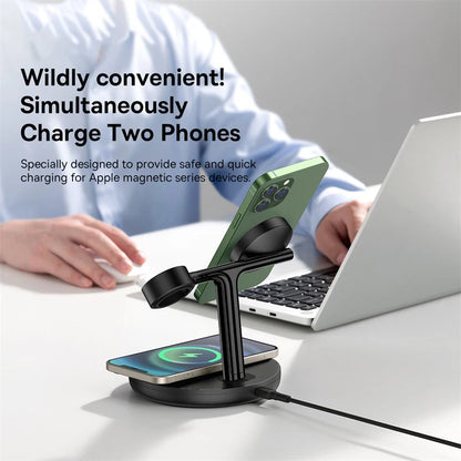 3in1 20W Magnetic Wireless Charger Stand