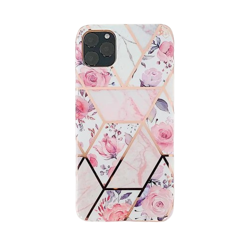 Geometric Pink Flower Case