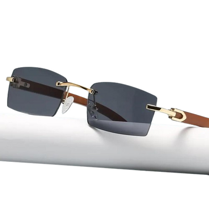 Rectangle Fashion Rimless Sunglasses