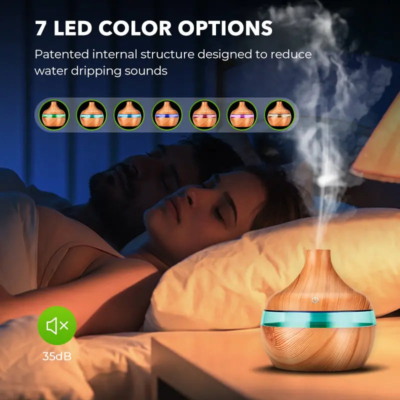 LED Wood Grain Humidifier